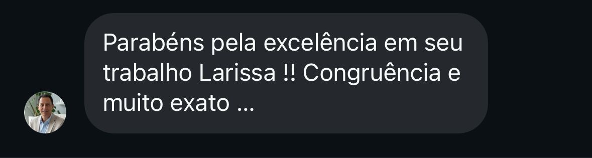 Depoimento: Parabéns pela excelência em seu trabalho